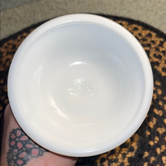 White Fenton Hobnail Candle Holder - Picture 5 of 17